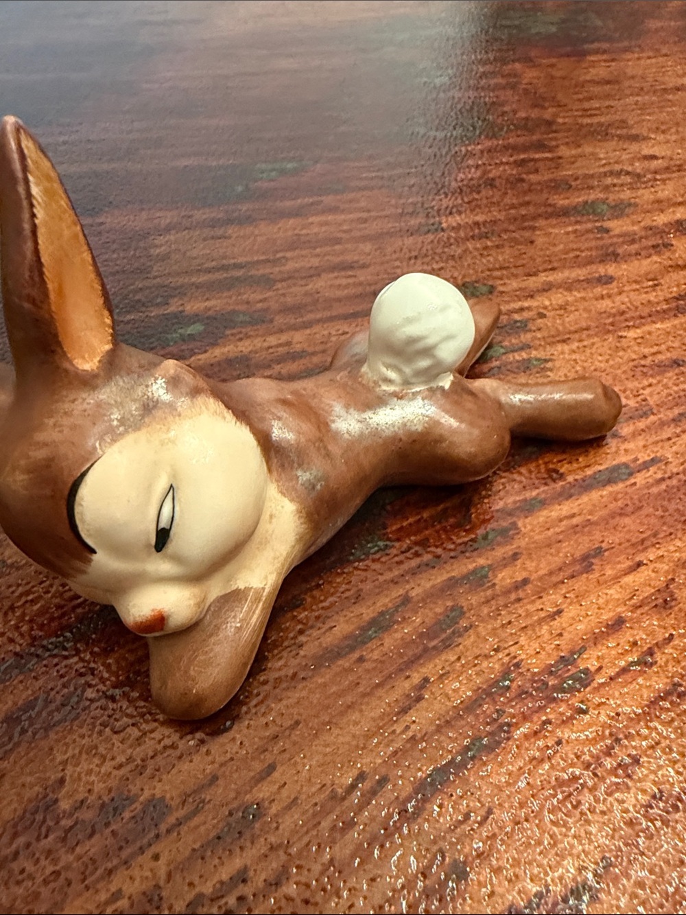 Hummel Brown and Cream Reclining Bunny Figurine